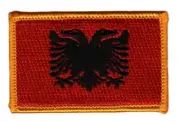 ALBANIA ALBANIAN FLAG PATCHES COUNTRY PATCH BADGE IRON ON NEW EMBROIDERED