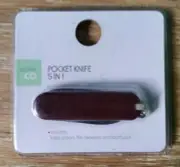 Pocket Mini 5 In 1 Tweezers Tooth Pick Travel Size Compact