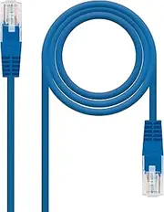 Category 6 UTP Network Patch Cord, Made with AWG24 Cable, in Blue, Length 25 cm, Ideal for high Speed Connections.