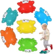 Balance Stepping Stones, 6PCs Crab Shaped Balancing Blocks with Anti-slip Edge, Stackable Balance Stones Toy, Balance River Stones for Kids Boys Birthday Gift