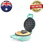 Electric Mini Waffle Maker Non-stick Kitchen Decor Cooking Ware Green AUS NEW |-