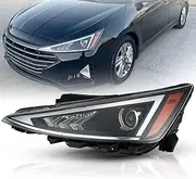 Compatible With Hyundai Elantra 2019-2020 Headlight Assembly Left/Driver Side, 92101-F3500 / HY2502233, Bulbs are Included, DOT/SAE Compliant