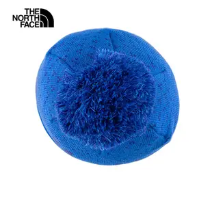 The North Face北面兒童藍色舒適保暖毛球設計毛帽｜7WJ8OPV