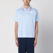 [adidas by Wales Bonner] Light blue polo shirt with logo S Blue