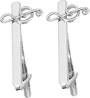 [WOFASHPURET] 2pcs Tie Clips Tie Bar Tie Pinch Clips Collar Clips Tie Clasp Tie Pin for Men Tie Clip for Men