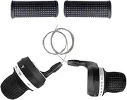 Bicycle Twist Grip Shifter Handle Bike Brake Lever Cycling Derailleur Transmission 1Pair 3x7 Speed Mountain Bicycle Derailleur Transmission Cycling Twist Grip Transmission Bike Brake Lever Speed Leve