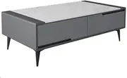 Coffee Table Minimalist Marble Coffee Tables with Drawer for Apartment Living Room Balcony and Bedroom Light Luxury Tea Table 47.2″ Tea Table, Easy Assembly (Color : White)