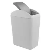 4.2 Gallon Swing Lid Trash Can Plastic Waste Bin Garbage with Lid Grey