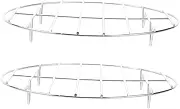 Strong Heat Resistant Bbq Grill Accessory 2pcs Circular Chicken Wing Racks Non-stick Grilling Rack Rib Roasting Shelf