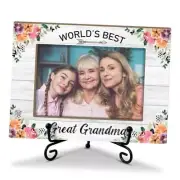 Grandma Gifts Wooden Photo Frame for Grandma - Great Grandma 4x6 Great grandma