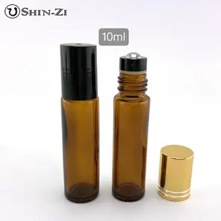 【新品】滿100元出貨 加厚玻璃滾珠瓶 升級二代滾珠頭 5ml 10ml 透明/茶色/磨砂瓶鋼珠頭金屬蓋走珠瓶 木紋蓋