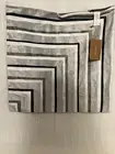 West Elm throw pillow covers NWT qty 2 Navy/Grey/White Stripe & Geometric USA