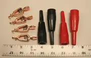 Mueller 27CG alligator electrical clips w/ insulators, qty. 4 for 1 price - New