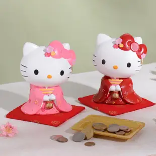 三麗鷗 Sanrio Hello Kitty 凱蒂貓 開運撲滿 和風撲滿 存錢筒 聚寶盆