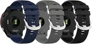 (3 Pack) T Tersely Band for Garmin Venu 3/2,vivoactive 4,Forerunner 265/265 music/255/255 music,Silicone cross grain Sport Watch Bands Quick Release Straps for Garmin
