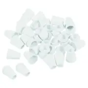 Bell End Stopper Cord Rope Lock for Drawstring Bag, Lake Blue 100pcs