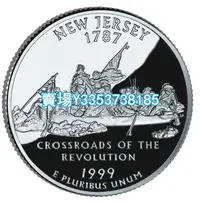 在飛比找Yahoo奇摩拍賣-7-11運費0元優惠優惠-全新美國25分硬幣 50州紀念幣 1999年D版新澤西州 2