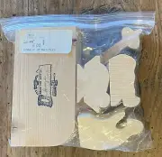 Christmas NATIVITY SCENE Handmade Unfinished WOOD 6-Piece 2002 NEW Old Stock