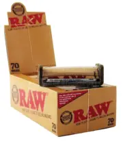 Full Box Raw Natural Hemp Plastic Cigarette Rolling Machine 70mm Full Box 12pcs