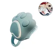 Dog Bath Brush Pet Shampoo Brush for Soothing Massaging Washing Deshedding-Blue