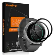 [2 PACK] Garmin Vivoactive 4S Full Cover Tempered Glass Screen Protector Guard (Black)