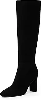 [Modatope] Knee High Boots for Women Chunky Heel Rounded Toe Womens Tall Boots