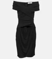 [Diane von Furstenberg] Diane von Furstenberg Off-shoulder jersey minidress AU 10 black