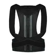 Back Posture Corrector Lumbar Shoulder Support Brace Belt Magnetic Black