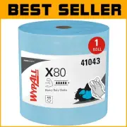 HydroKnit PowerClean X80 Wipes - Unscented Jumbo Roll for Superior Absorbency