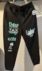 NWT Small Neff Sweatpants Joggers Black/Teal