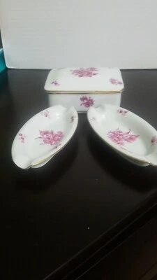 HEREND CIGARETTE SET 3 PIECES