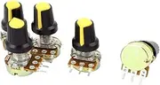 NEW LON0167 5pcs 250K OHM 3 Terminals Linear Taper Rotary Audio B Type Potentiometer B250K(5 stcke 250 Karat OHM 3 Terminals Linear Taper Rotary Audio B Potentiometer B250K