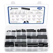 370 Pcs Roll Pin Assortment, SAE Roll Pin Set, Slotted Spring Pins, Steel New