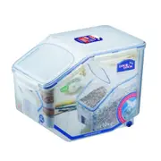Lock & lock Plastic Rice Case 12L Container/Storage Food Organiser w/ Cup Clear