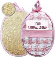 Natural Loofah Exfoliating Body Scrubber for Women Made with Natural Egyptian Loofa Sponge, Bath Shower Luffa lufa for face and Body. exfoliator Scrub Pads