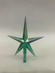 Large Aqua Aurora Star - Ceramic Christmas Tree Star - Aqua Aurora Star