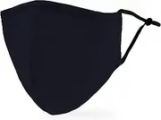 Weddingstar Washable Cloth Face Mask Reusable and Adjustable Protective Fabric Face Cover w/Dust Filter Pocket - Navy