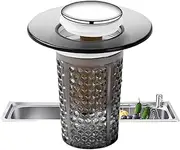 Furtryvl Pop Up Sink Drain Strainer | Bouncing Filter for Sink,Multifunctional Odorproof Pop Up Core Drain Filter for Laundry Shower Kitchen