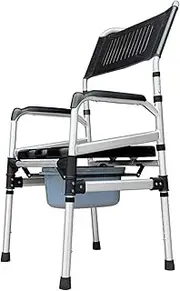 Z&y GLAa Folding Commode Chair,Lightweight Bedside Commode Chair,Bathroom Comfortable Durable/Black
