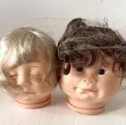 2 Roberta Taylor vintage BABY ALWAYS baby craft doll making two sided heads NOS