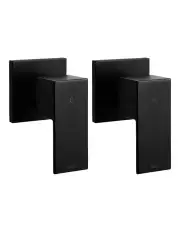 [Cefito] Shower Wall Bath Twin Taps Brass Hot Cold Basin Bathroom in Black