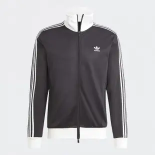 【adidas 愛迪達】外套 男款 運動立領外套 三葉草 BECKENBAUER TT 黑白 II5763