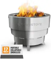 17-Inch Smokeless Firepit – Lightweight, Compact & Portable with Carry Bag, Coll