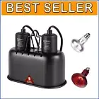 Dual Bulb Reptile Heat Lamp with 60W Basking & Infrared for Reptiles