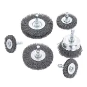 6Pcs Steel Wire Wheel Brush Cup Brush Wheel Brush Pen Brush Set with 4inch