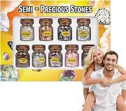 Daooibpa Different Crystals and Healing Stones,Different Wishing Bottle Healing Crystal Gemstones Bottle - Natural Tumbled Stones Set Chip Home Decor for Meditation & Collection