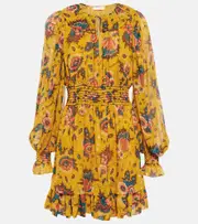 [Ulla Johnson] Ulla Johnson Adara floral silk chiffon minidress AU 18 multicoloured