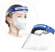 FFN Face Shield Reusable (Pack of 10) Plastic Face Mask Shields for Full Face...
