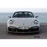 （全台可安裝）PORSCHE保時捷 911 992 升級BRABUS碳纖維空力套件 前下巴 後下巴 側裙包角 大尾翼