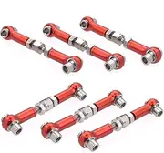 KANGYEBAIHUODIAN 6pcs 47mm Aluminium Alloy Servo Linkage Pull Rod Fit for HSP Redcat ZD Racing Hpi LRP Wltoys 1/12 & 1/10(Red)